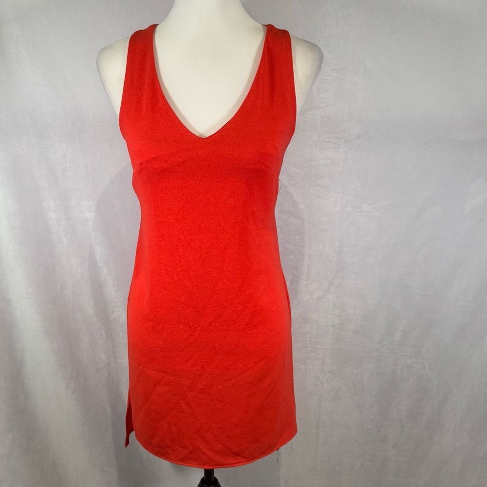 Blush coral vneck cutout back dress size small NWT